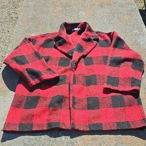 Red and Black Plaid Jacket